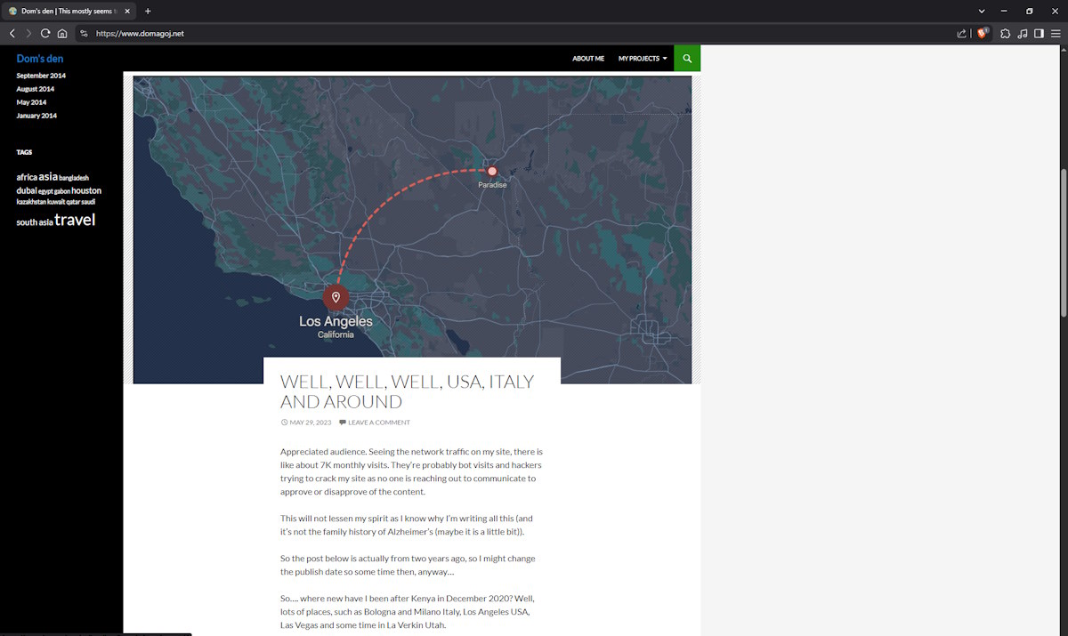Domagoj.net personal blog screenshot