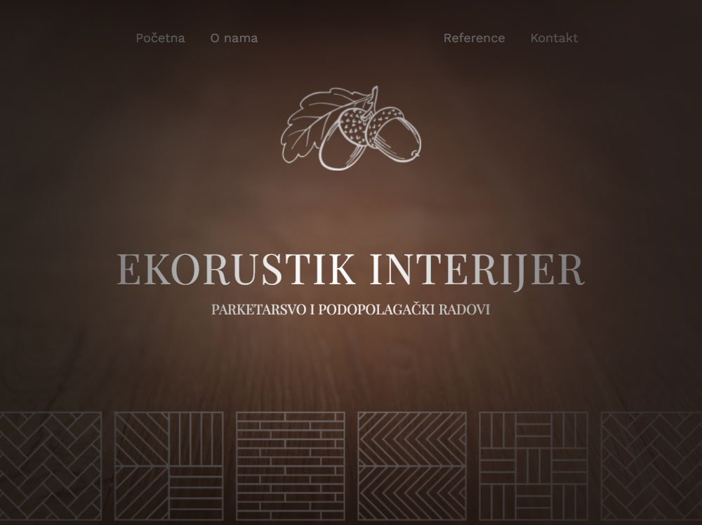 Ekorustik interijeri d.o.o. website screenshot