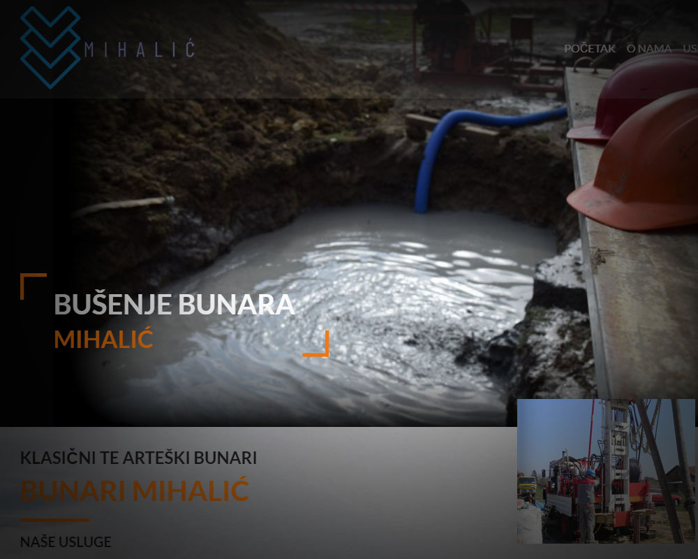 Mihalic d.o.o. website screenshot