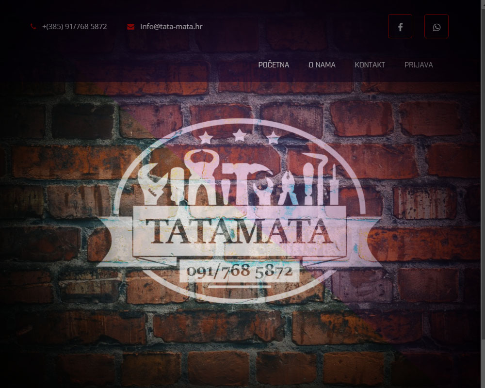 Tatamata obrt za usluge website screenshot